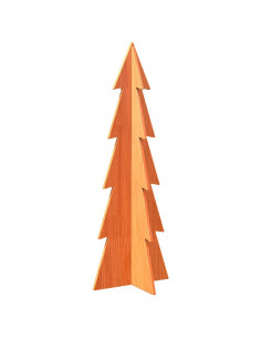 Albero di Natale Marrone Cera 112 cm in Legno Massello di Pino 2
