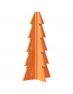 Albero di Natale Marrone Cera 49 cm in Legno Massello di Pino 2