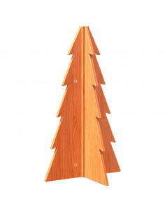 Albero di Natale Marrone Cera 69,5 cm in Legno Massello di Pino 2