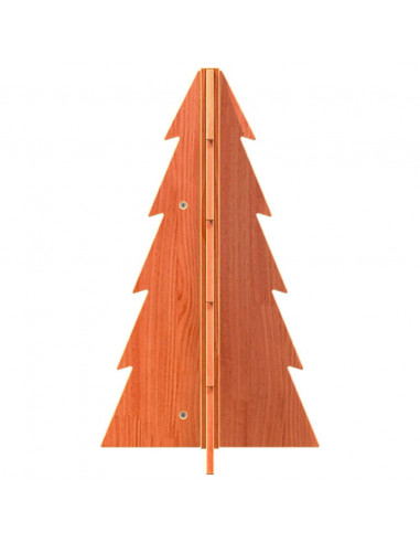 Albero di Natale Marrone Cera 69,5 cm in Legno Massello di Pino