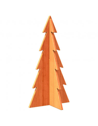 Albero di Natale Decorativo Cera 59,5 cm Legno Massello di Pino