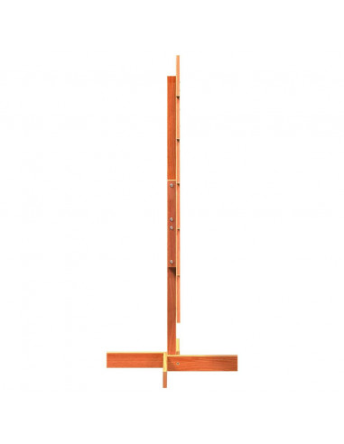 Albero di Natale Marrone Cera 120 cm in Legno Massello di Pino