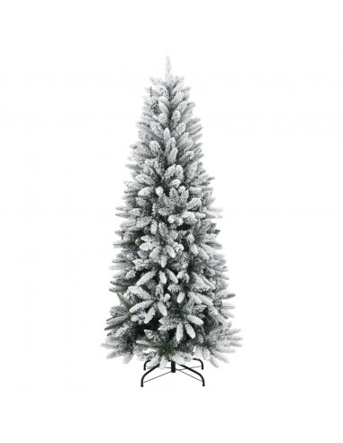 Albero di Natale Artificiale con 300 LED e Neve Floccata 240 cm