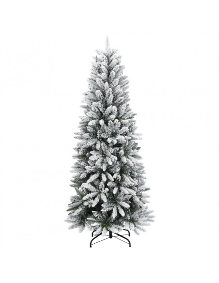Albero di Natale Artificiale con 300 LED e Neve Floccata 240 cm