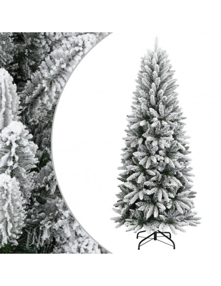 Albero di Natale Artificiale con Neve Floccata 240 cm PVC e PE