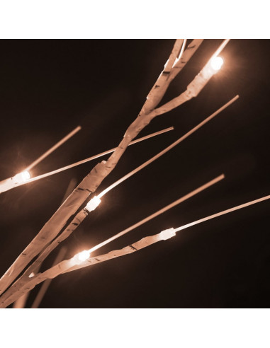 Betulla con LED Bianco Caldo 72 LED 150 cm