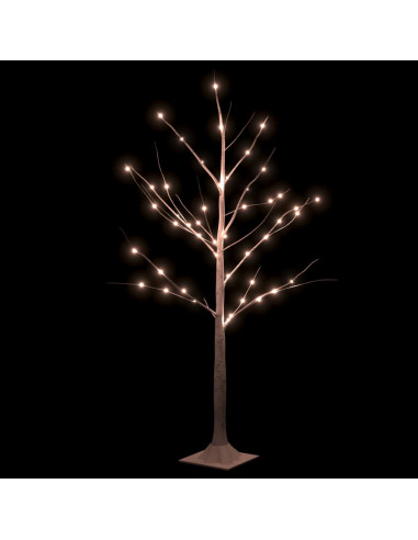 Betulla con LED Bianco Caldo 48 LED 120 cm