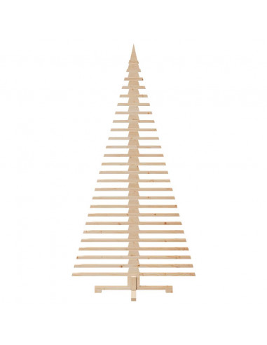 Albero di Natale Decorativo in Legno 210 cm Legno Massello Pino