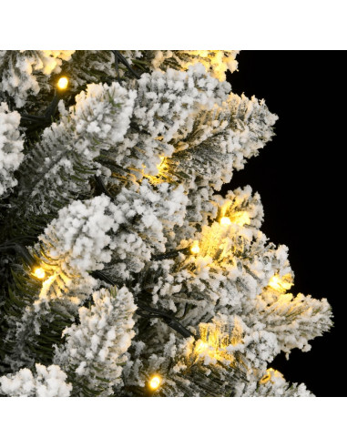 Albero di Natale Artificiale con 150 LED e Neve Fioccata 150 cm