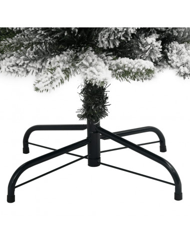 Albero di Natale Artificiale con 300 LED e Neve Floccata 240 cm