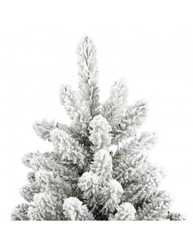 Albero Natale Artificiale Incernierato con Neve Fioccata 210 cm