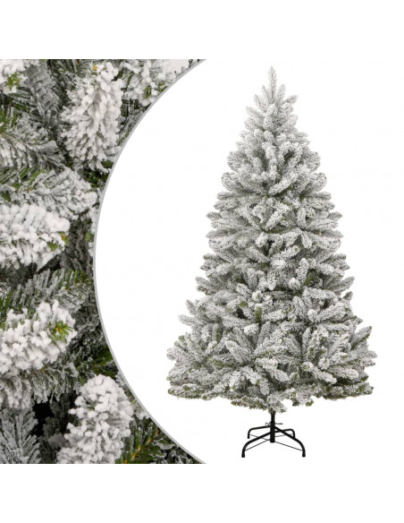 Albero Natale Artificiale Incernierato con Neve Fioccata 300 cm