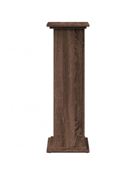 Espositore con Portaoggetti Rovere Marrone 31x30x90 Truciolato