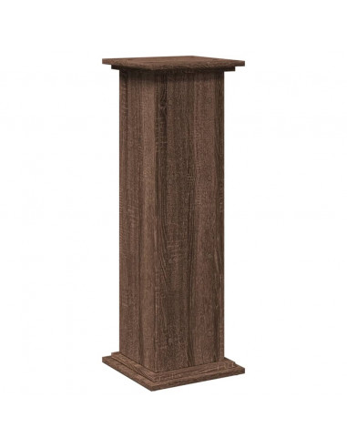 Espositore con Portaoggetti Rovere Marrone 31x30x90 Truciolato