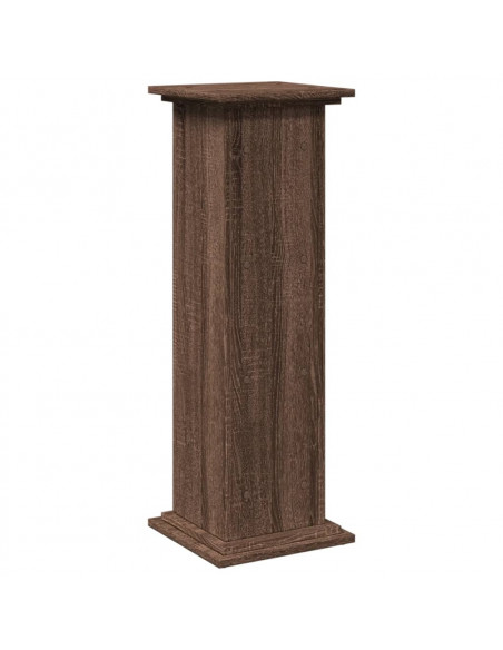 Espositore con Portaoggetti Rovere Marrone 31x30x90 Truciolato