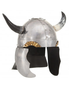 Elmo Vichingo di Fantasia LARP Argento in Acciaio 2