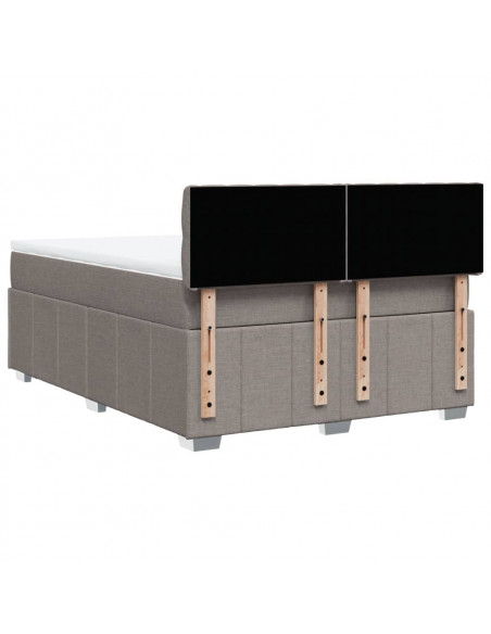 Giroletto a Molle con Materasso Tortora 160x200 cm in Tessuto