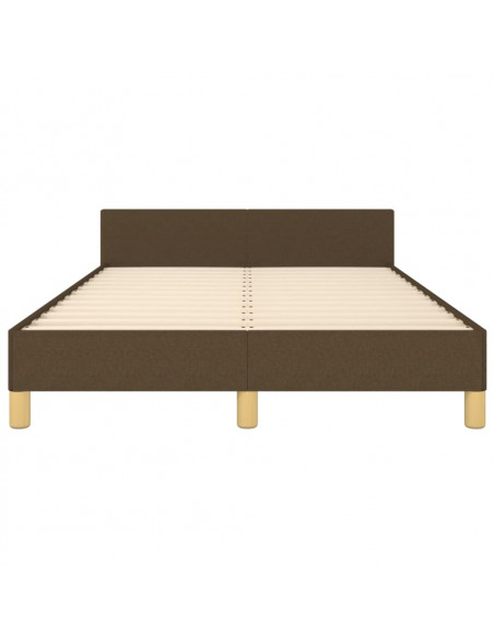 Giroletto con Testiera Marrone Scuro 120x190 cm in Tessuto