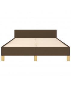 Giroletto con Testiera Marrone Scuro 120x190 cm in Tessuto