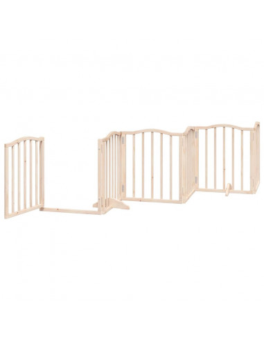 Cancello per Cani Pieghevole 6 Pannelli 300 cm Legno di Pioppo