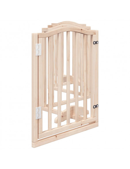 Cancello per Cani Pieghevole 6 Pannelli 300 cm Legno di Pioppo