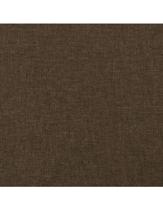 Giroletto con Testiera Marrone Scuro 140x200 cm in Tessuto