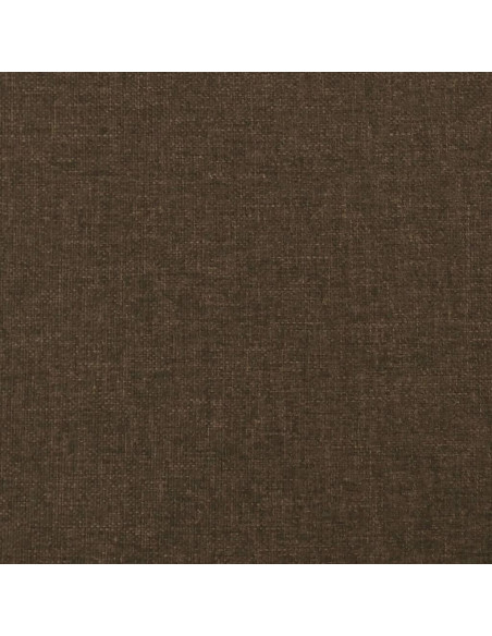 Giroletto con Testiera Marrone Scuro 200x200 cm in Tessuto