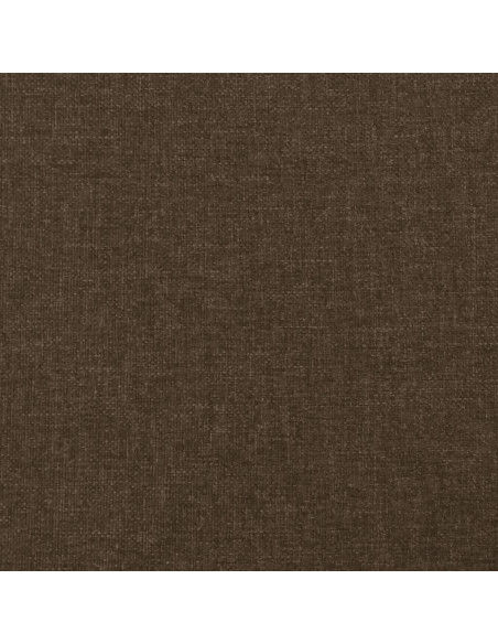 Giroletto con Testiera Marrone Scuro 90x190 cm in Tessuto