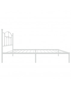 Giroletto con Testiera Metallo Bianco 100x190 cm