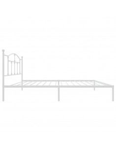 Giroletto con Testiera Metallo Bianco 100x200 cm