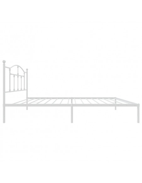 Giroletto con Testiera Metallo Bianco 100x200 cm
