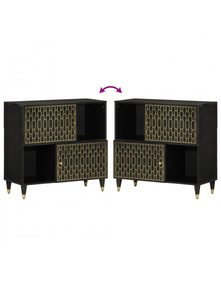 Credenza 80x33x75 cm in Legno Massello di Mango