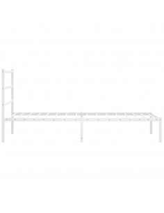 Giroletto con Testiera Metallo Bianco 107x203 cm