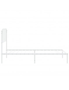 Giroletto con Testiera Metallo Bianco 107x203 cm