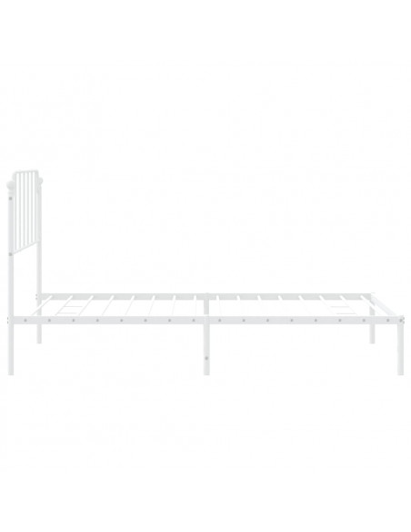 Giroletto con Testiera Metallo Bianco 107x203 cm