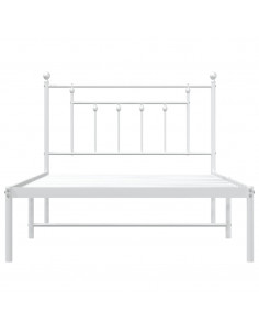 Giroletto con Testiera Metallo Bianco 107x203 cm