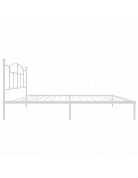 Giroletto con Testiera Metallo Bianco 107x203 cm