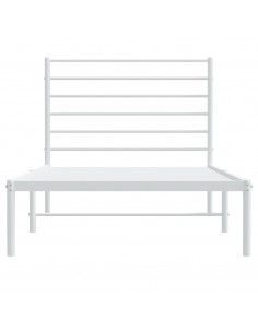 Giroletto con Testiera Metallo Bianco 107x203 cm