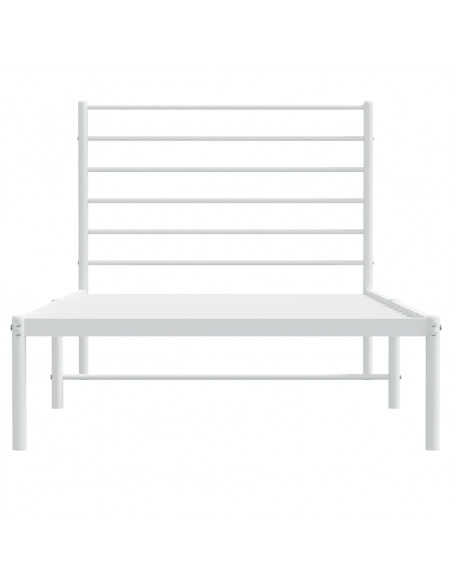 Giroletto con Testiera Metallo Bianco 107x203 cm