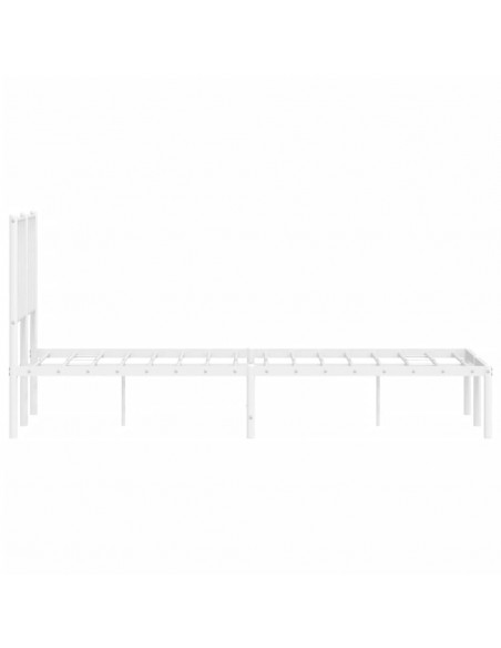 Giroletto con Testiera Metallo Bianco 120x190 cm