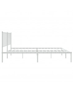 Giroletto con Testiera Metallo Bianco 120x190 cm