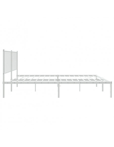 Giroletto con Testiera Metallo Bianco 120x190 cm