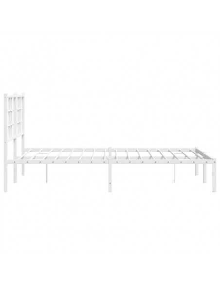 Giroletto con Testiera Metallo Bianco 120x190 cm