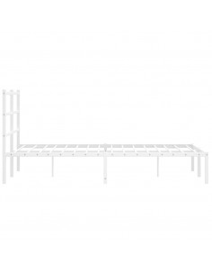 Giroletto con Testiera Metallo Bianco 120x190 cm