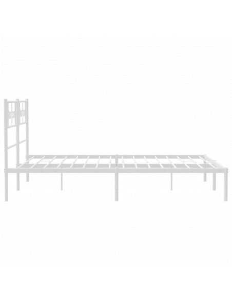 Giroletto con Testiera Metallo Bianco 120x190 cm