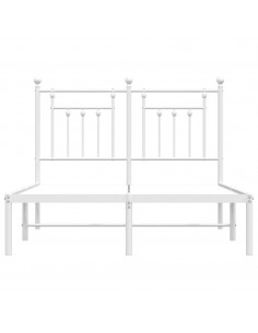 Giroletto con Testiera Metallo Bianco 120x190 cm