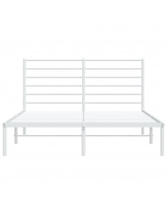 Giroletto con Testiera Metallo Bianco 120x190 cm