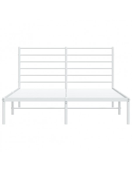 Giroletto con Testiera Metallo Bianco 120x190 cm