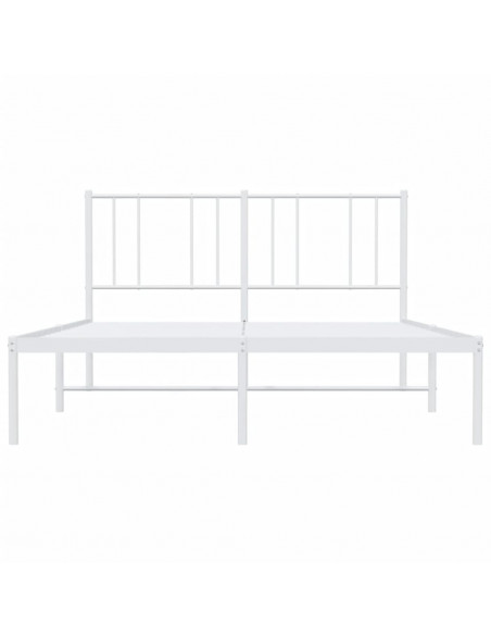 Giroletto con Testiera Metallo Bianco 120x190 cm