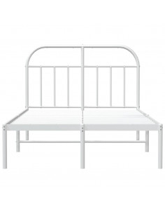 Giroletto con Testiera Metallo Bianco 135x190 cm